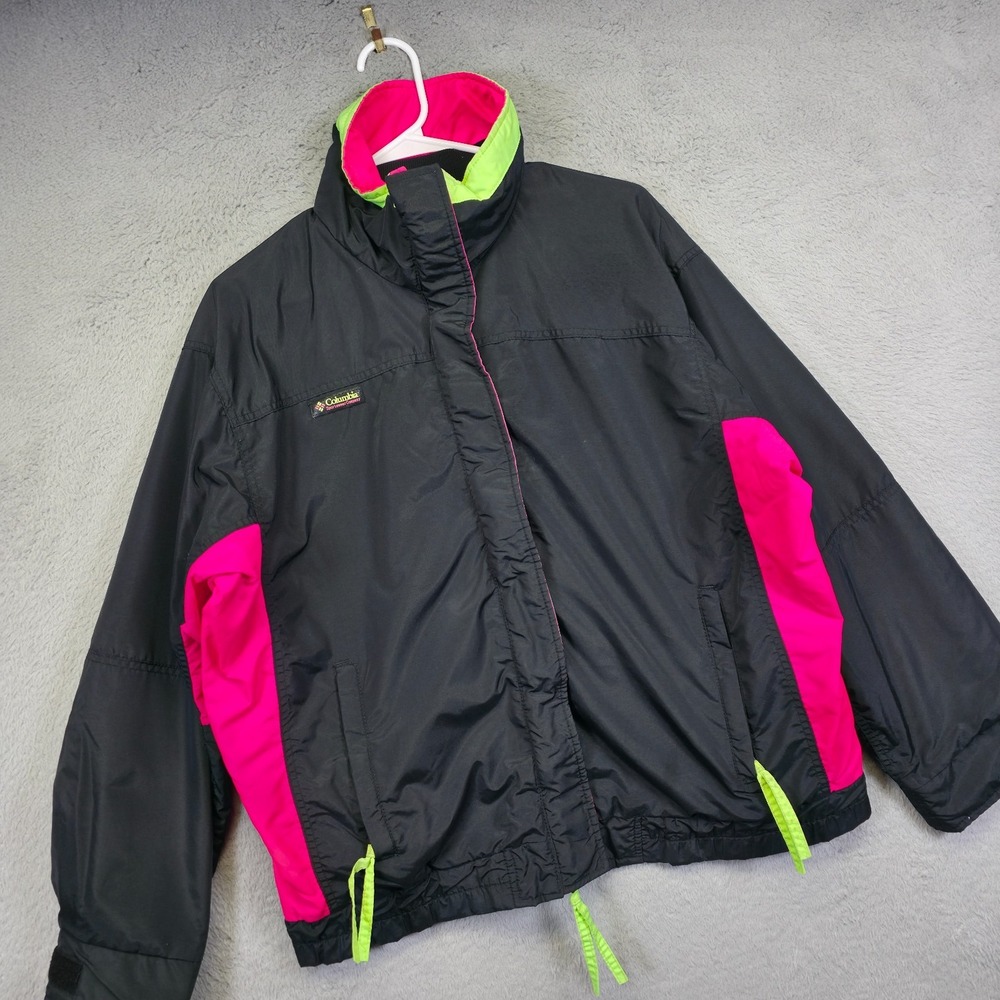 Vintage Columbia Bugaboo Jacket Womens L‎ Black Radial Sleeve Retro Ski 90s y2k